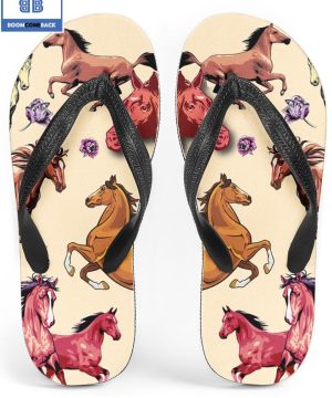 Horses And Roses Unisex Flip Flops