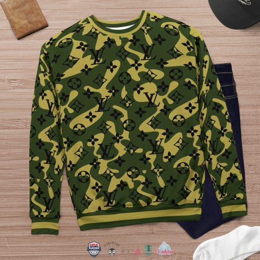 Louis Vuitton Camoflage 3D Ugly Sweater