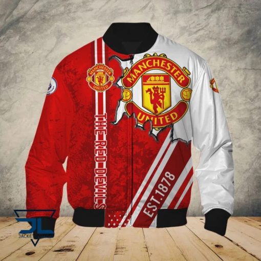 Manchester United The Red Devils 3D Hoodie Zip Hoodie Bomber T-Shirt