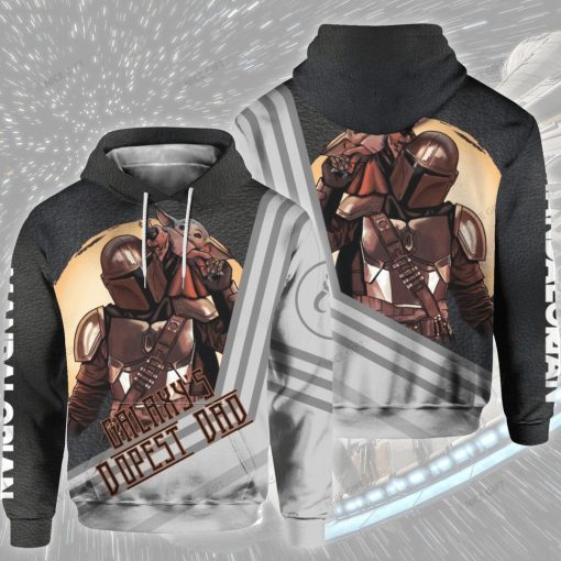 Mandalorian Galaxy’s Dopest Dad 3D Hoodie