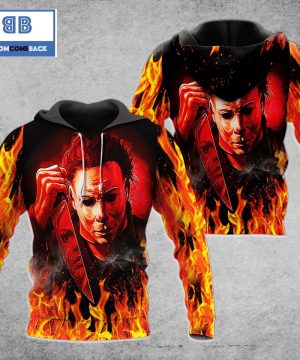 Michael Myers Fire 3D Hoodie