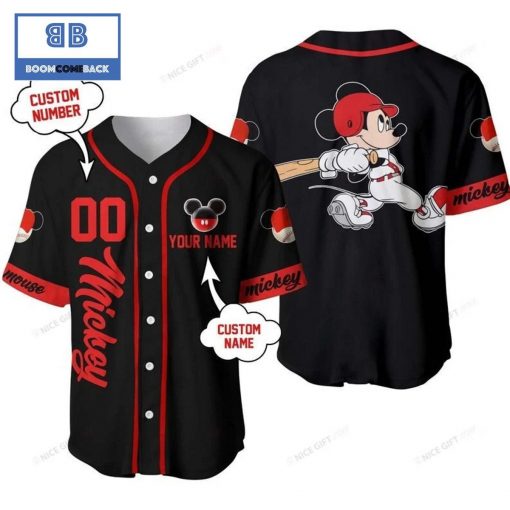 Mickey Mouse Custom Name And Number Baseball Jersey