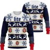 Miller High Life Pine Tree Pattern Christmas 3D Sweater