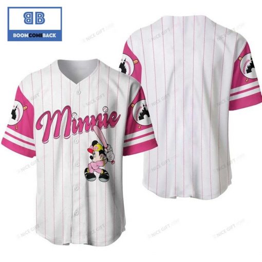 Minnie Mouse White Baseball Jersey