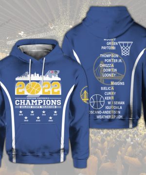 NBA Golden State Warriors 2022 Champions 3D Hoodie ver 2