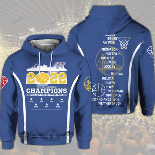 NBA Golden State Warriors 2022 Champions 3D Hoodie ver 2