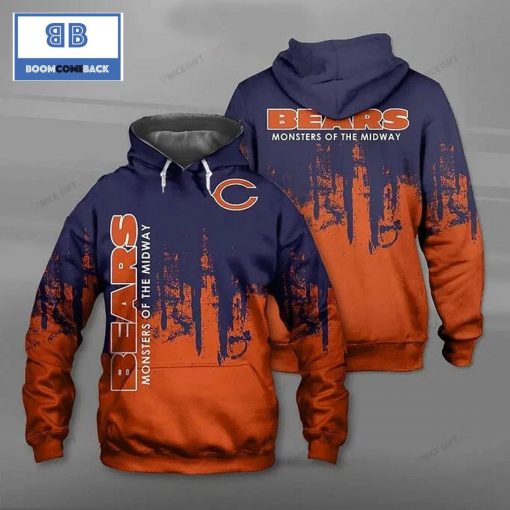 NFL Chicago Bears 3D Hoodie