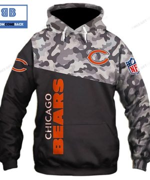 NFL Chicago Bears Black 3D Hoodie