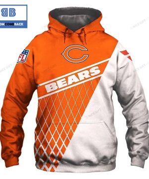 NFL Chicago Bears White 3D Hoodie