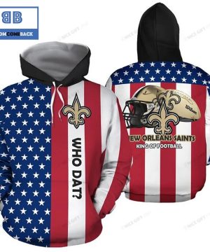 NFL New Orleans Saints Ameria Flag 3D Hoodie