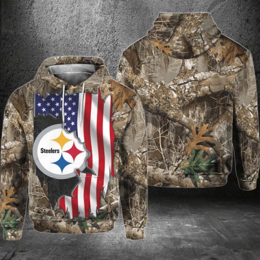 NFL Pittsburgh Steelers Hunting 3D Hoodie ver 1