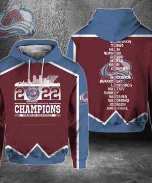 NHL Colorado Avalanche 2022 Western Coference Champions 3D Hoodie ver 2