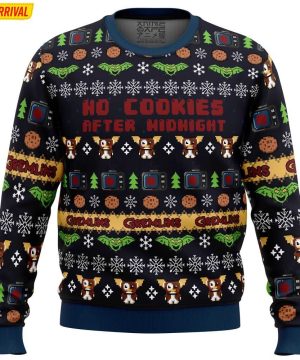 No Cookies After Midnight Gremlins Ugly Christmas Sweater