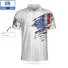 Golf Your Hole Is My Goal Golf American Flag Golf Texture Argyle Pattern Athletic Collared Men’s Polo Shirt