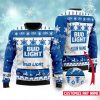 Pabst Blue Ribbon Beer Snowflake Pattern Christmas 3D Sweater