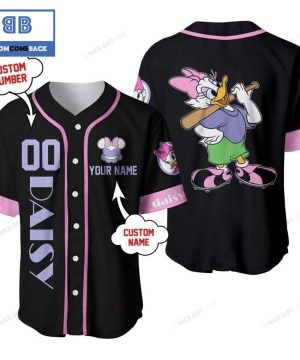 Personalized Daisy Duck Black Baseball Jersey