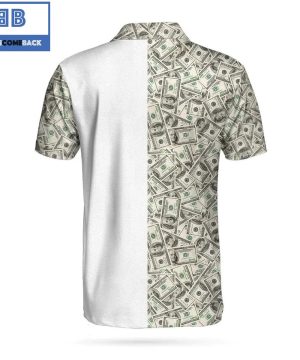 Personalized Dollar Golf With Dollar Pattern Athletic Collared Men’s Custom Name Polo Shirt