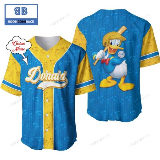 Personalized Donald Duck Blue Baseball Jersey