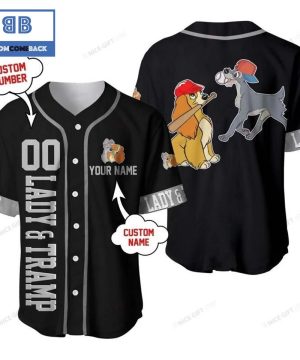 Personalized Lady And The Tramp Black Baseball Jersey