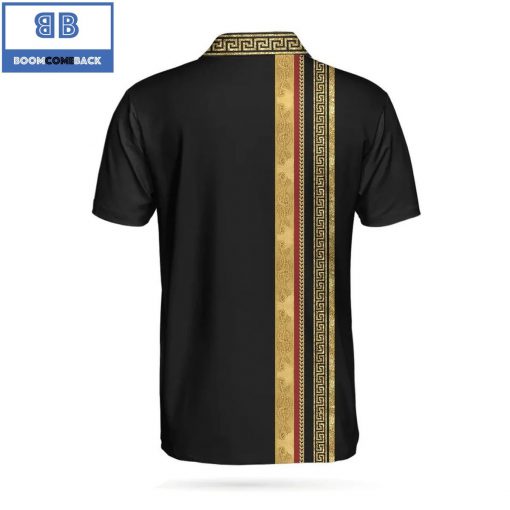 Personalized Luxury Baroque Pattern Athletic Collared Men’s Polo Shirt