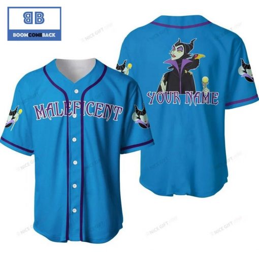 Personalized Maleficent Dark Blue Baseball Jersey