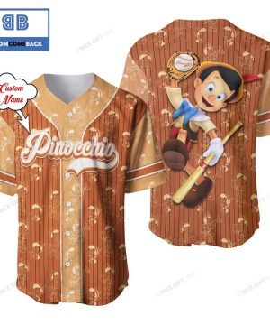 Personalized Pinocchio Brown Baseball Jersey