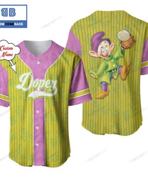 Personalized Snow White and the Seven Dwarfs Dopey Baseball Jersey