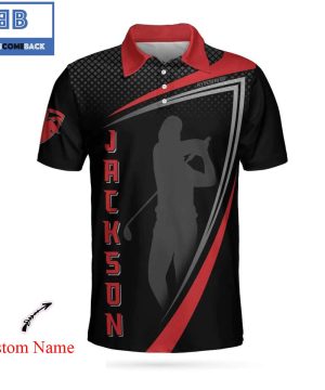 Personalized Sport Golf With Golfer Silhouette Athletic Collared Men’s Polo Shirt