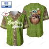 Personalized Star Wars Baby Yoda Light Green Baseball Jersey