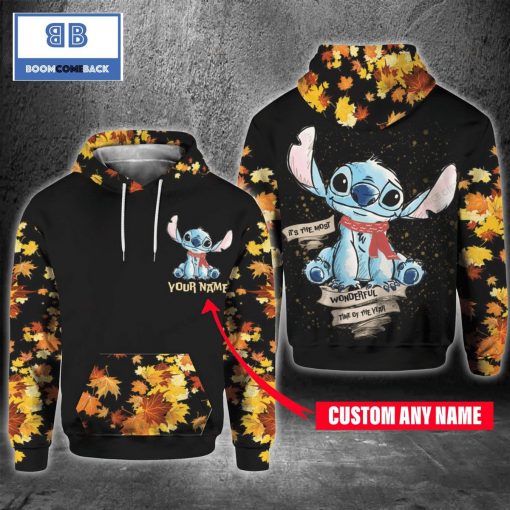 Personalized Stitch It’s The Most Wonderful Time Of The Year 3D Hoodie