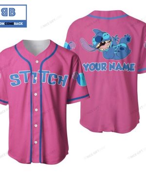 Personalized Stitch Pink Baseball Jersey