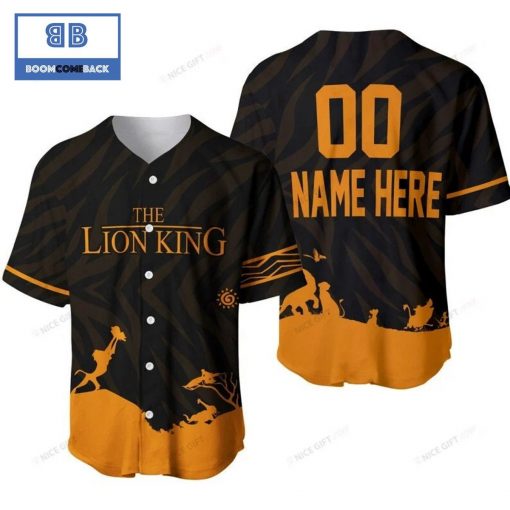 Personalized The Lion King Black Baseball Jersey