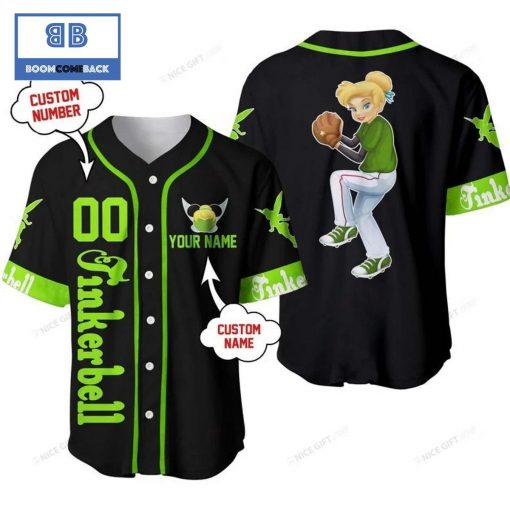 Personalized Tinker Bell Baseball Jersey