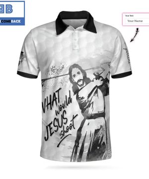 Personalized What Would Jesus Shoot Athletic Collared Men's Polo Shirt