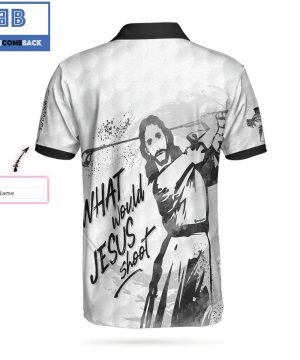 Personalized What Would Jesus Shoot Athletic Collared Men's Polo Shirt