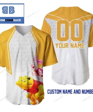 Personalized Winnie the Pooh White Baseball Jersey