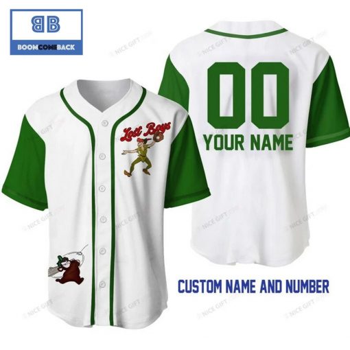 Peter Pan Custom Name And Number Baseball Jersey