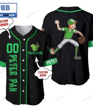 Peter Pan Custom Name And Number Black Baseball Jersey