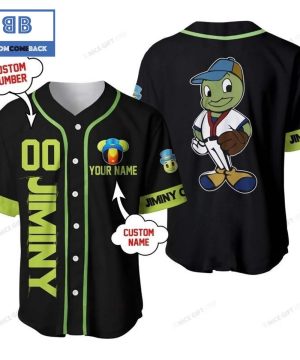 Pinocchio Jiminy Custom Name And Number Black Baseball Jersey