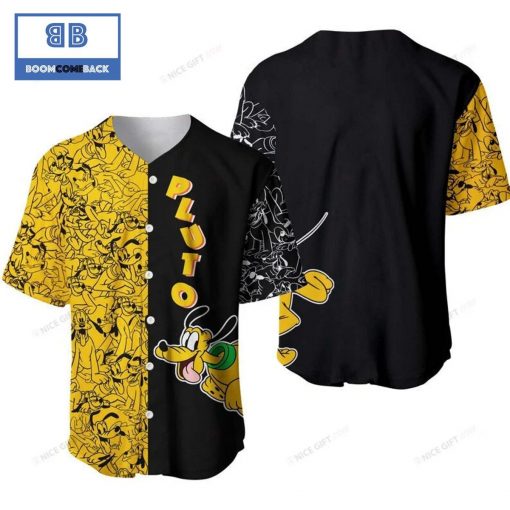 Pluto Emotion Black And Yellow Baseball Jersey