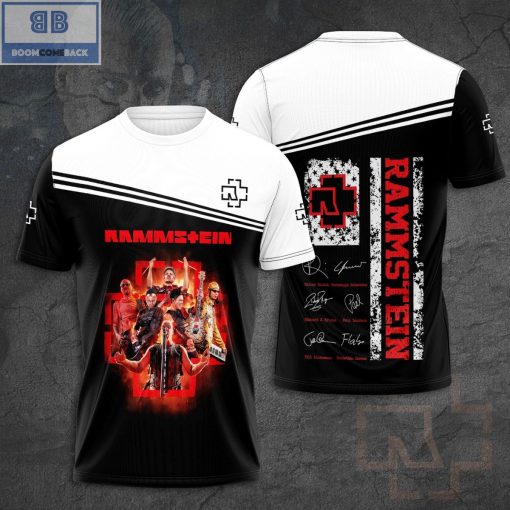 Rammstein Band Signatures All Over Print Shirt 1