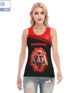 Rammstein Band Red And Black Women’s Skinny Sport Tank Top