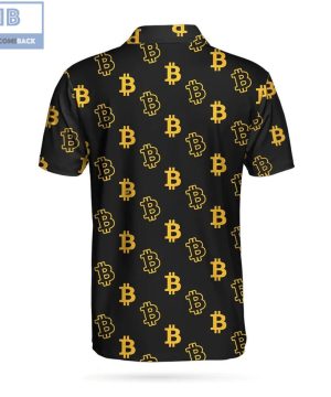 Seamless Pattern Bitcoin Athletic Collared Men's Polo Shirt