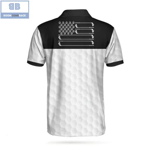 Skull Golf Ball Pattern Athletic Collared Men’s Polo Shirt