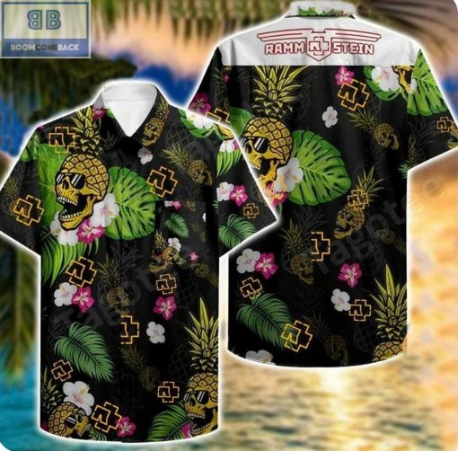 Skull Pineapple Rammstein Band Hawaiian Shirt