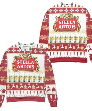 Stella Artois Beer Logo Christmas Red 3D Sweater