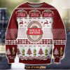 Stella Artois Beer Reindeer Pattern Christmas 3D Sweater