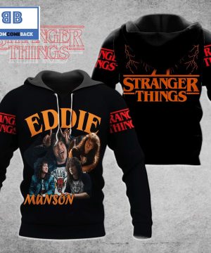 Stranger Things Eddie Munson Black 3D Hoodie