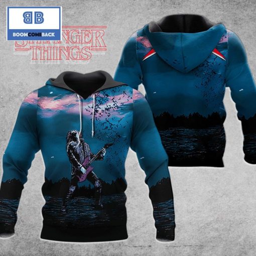 Stranger Things Eddie Munson Guitar In Hand 3D Hoodie