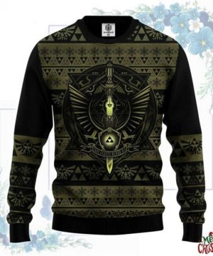 The Legend Of Zelda Symbol Black Ugly Christmas Sweater